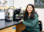 Jessica Saavedra in a STEM lab at Sonoma State.