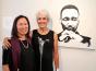 SSU President Judy Sakaki with artist Joan Baez and her painting of Martin Luther King, Jr.