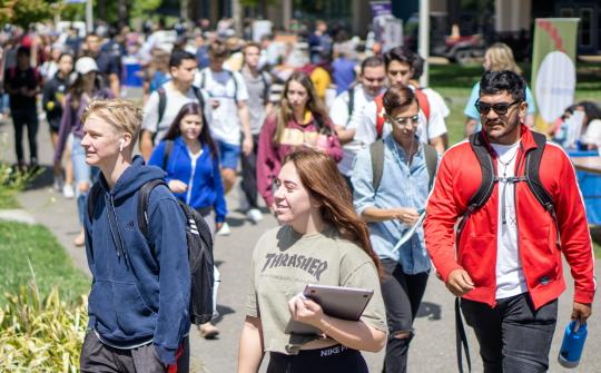 Students on campus