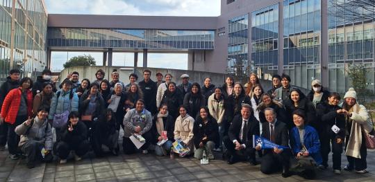 SSU group with students and faculty of Fukuyama City University