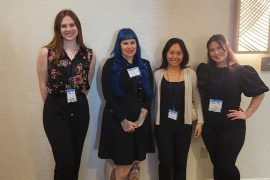 Students and Dr. Asencio at conference