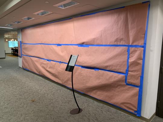 Covered library mural