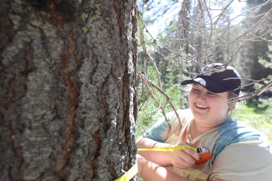 Brieanne Forbes, M.S. conducting field research in northeastern Sonoma County