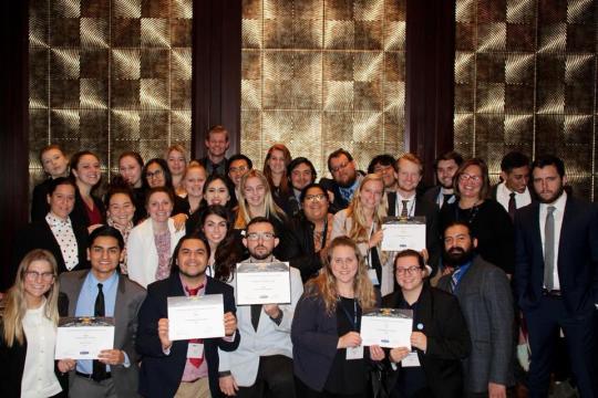 Sonoma State's 2018 Model UN team // Photo by Cynthia Boaz