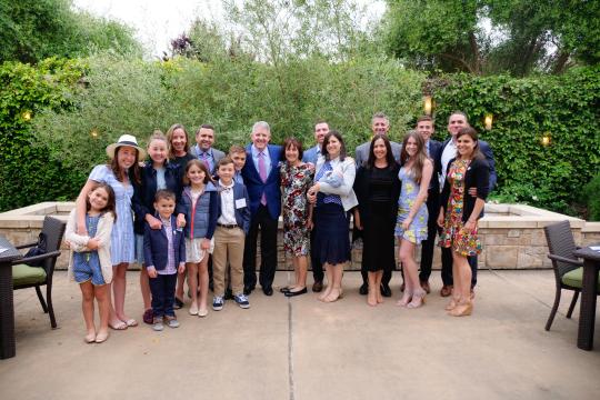 Henry Hansel poses with his family.