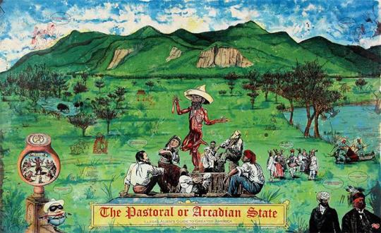 Enrique Chagoya "The Pastoral of Arcadian State"