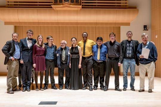 concerto competitors and judges in schroeder Hall