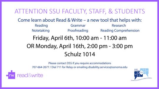 Read & Write schedule