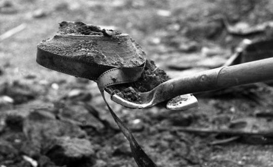 Still from Bill Morrison's film "Dawson City: Frozen in Time" (2016) 
