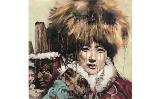 Hung Liu, "Tibetan Woman" 