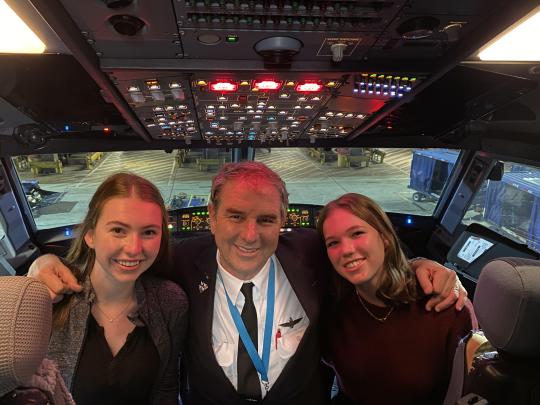 Molly Oates (left) has a fear of not flying.