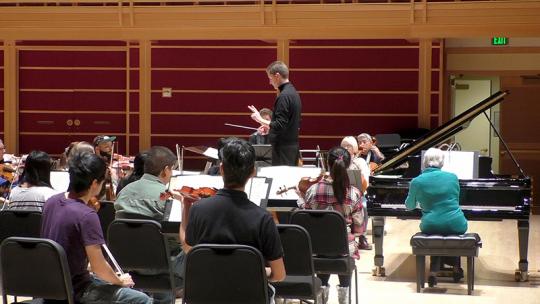 ssu symphony orchestra in rehearsal