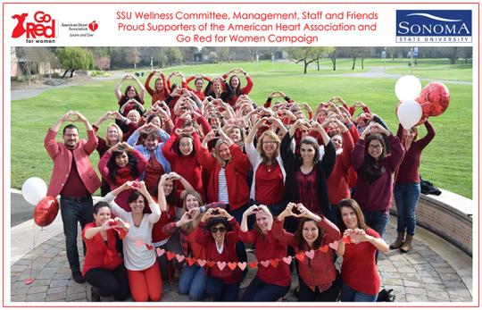 ssu wellness committee, staff, and friends group picture 