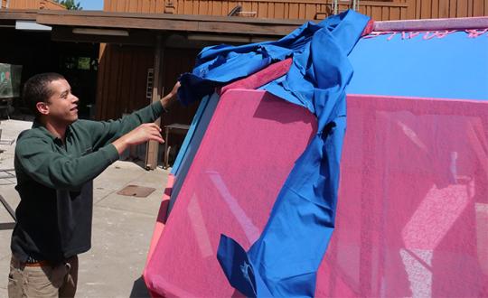 Patton prepares "Torus." 