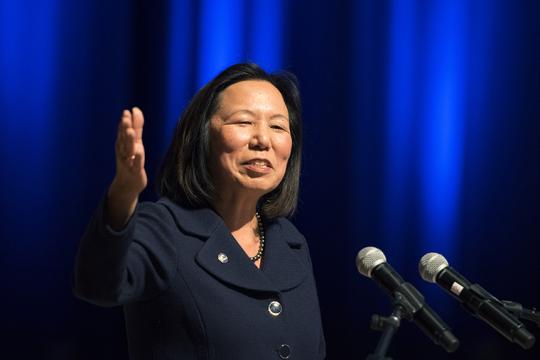 President Judy K. Sakaki at convocation 