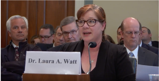 Laura Watt testifying before House Committee on Natural Resources