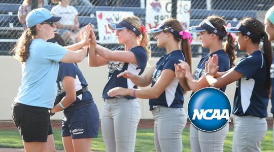 softball team high fiving