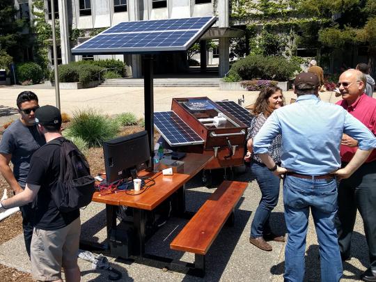 Solar picnic table