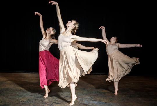 three female dancers in pose