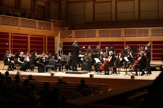 orchestra in Weill Hall