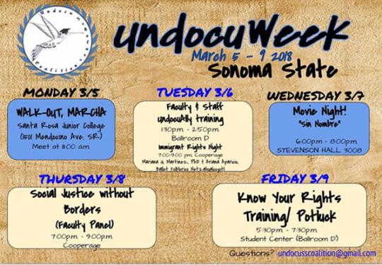 UndocuWeek flyer