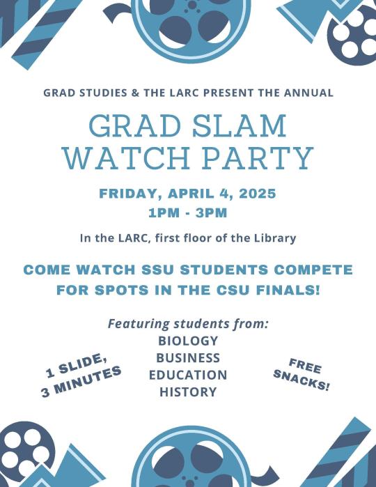 Grad Slam Watch Party Flyer