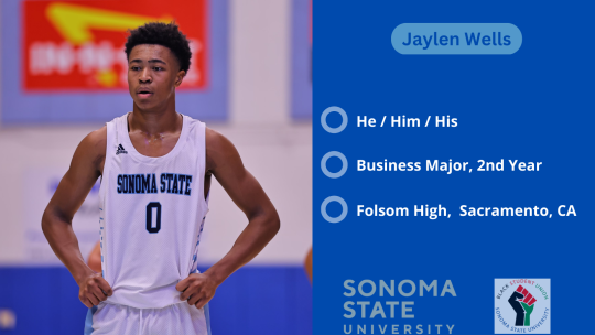 Jaylen Wells, Business Major, Class of 2025. Hometown: Folsom High, Sacramento, CA  