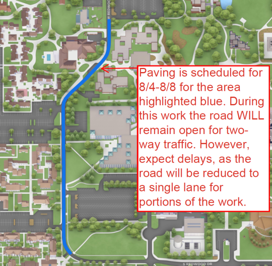 Boundary of Roadway Repairs Work for Monday, August 4 through Friday, August 8