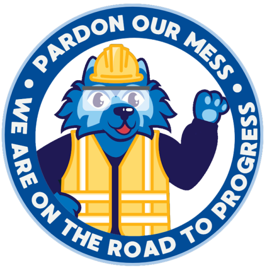 'Pardon Our Mess' Facilities Badge