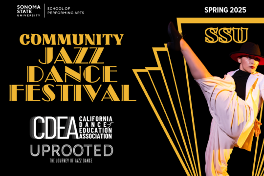 The event flyer for the SSU Community Jazz Dance Festival