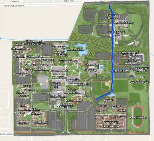 East Redwood Drive Maintenance Repairs Map