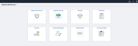 A screenshot of the MySSU Self Service Dashboard