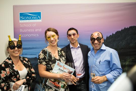 Wine Business Institute alumni at opening of Wine Spectator Learning Center